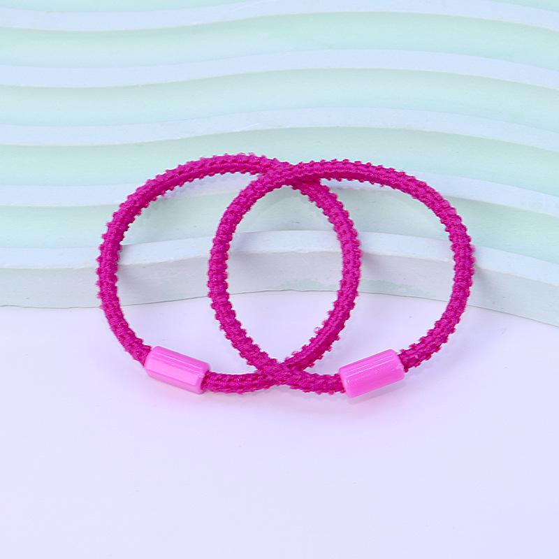 Разноцветные эластичные резинки для волос для детей - Корейский стиль, Аксессуары из ребристой нейлоновой косы