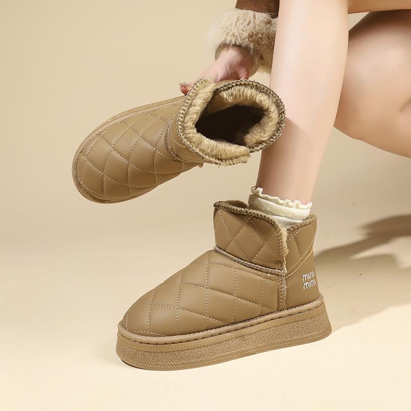 Autumn and Winter Plush Casual Thick Soled Snow Boots for Women
