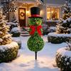 Outdoor Christmas Snowman Stake Yard Stake, Simulation Topiary Decoration for Home Decor Indoor Porch Garden, Festive Holiday Durable Plastic
