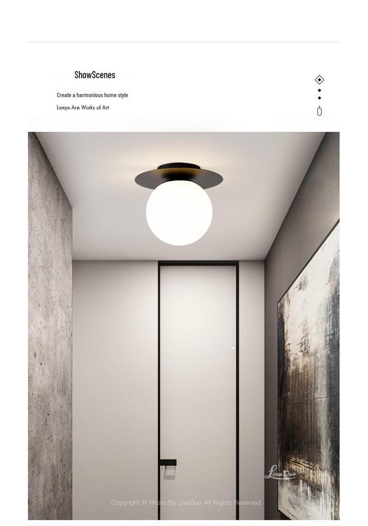 Nordic Modern Ceiling Light for Aisle, Balcony, or Foyer