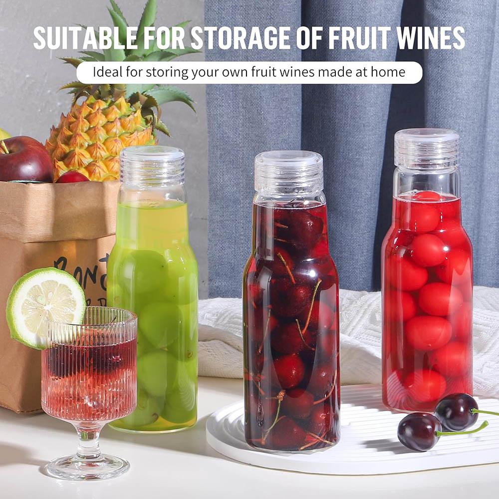 17oz Glass Bottles with Lids, for Juice,Smoothies,Water,Milks,Beverage Storage,Clear Mason Jars for Pickles,Jams,Food Storage
