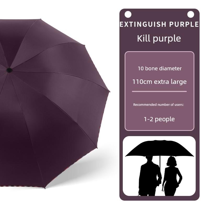 Large Reinforced and Thickened Wind-Resistant Umbrella for Men and Women, Sun Protection Uv Umbrella, Dual-Use for Sun and Rain