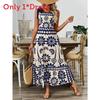 Vintage Art Deco Dress With 3d Print And High Waist For Casual Or Party Wear