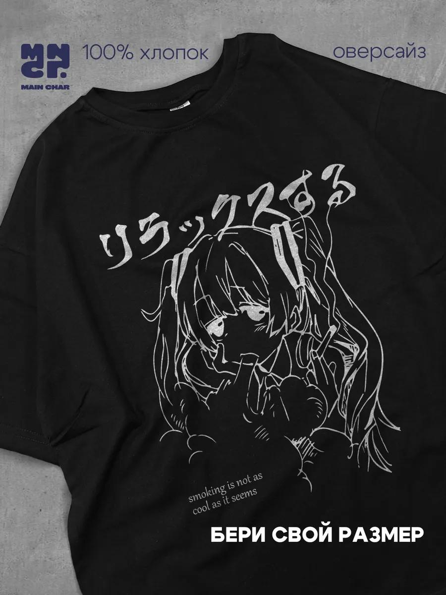 Oversized longline T-shirt with Hatsune Miku print M
