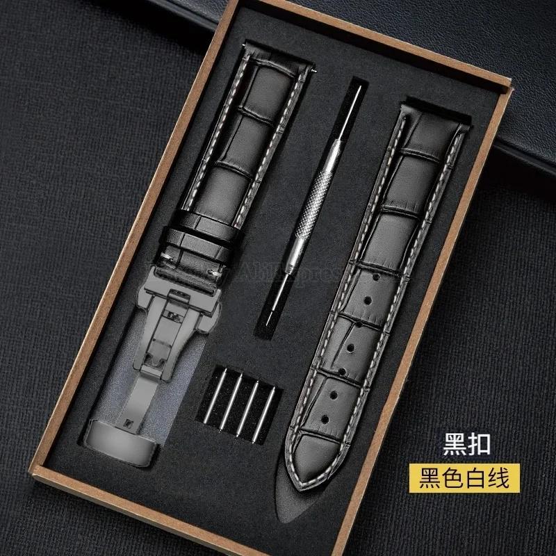 Echtes Lederarmband 14/16mm 18mm 20mm 21mm 22mm 24mm Uhrenarmband mit Box Faltschließe Ersatzarmband Uhrenzubehör