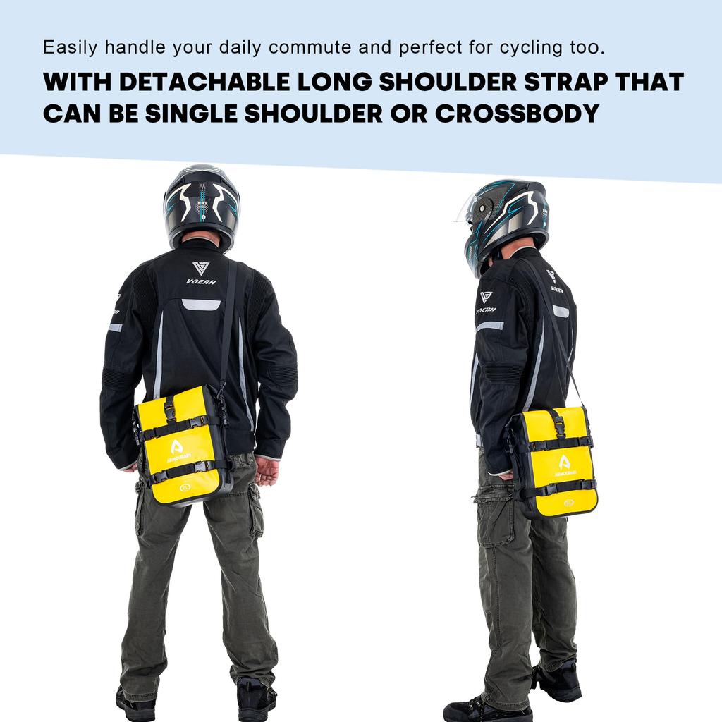 ARMOURAIN Waterproof Motorcycle Side Engine Guard Seat Caban Dry and Tool Bag Bags, 8L, Bag, Bag, Bag, (PVC Yellow, 8L)