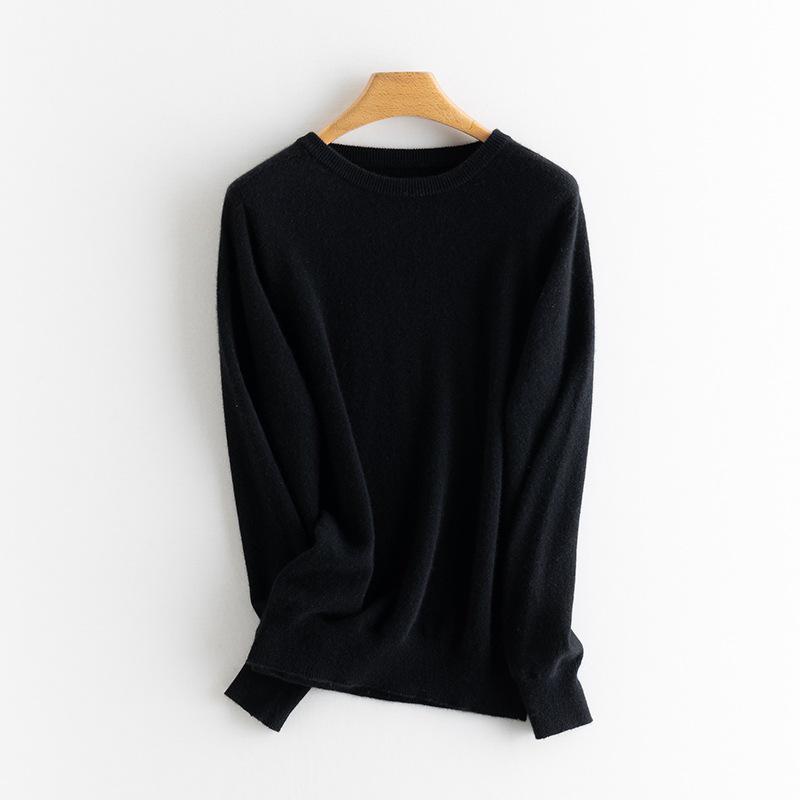 Women's Pure Cashmere Loose Round Neck Sweater - Autumn/Winter 2023 Base Layer Pullover
