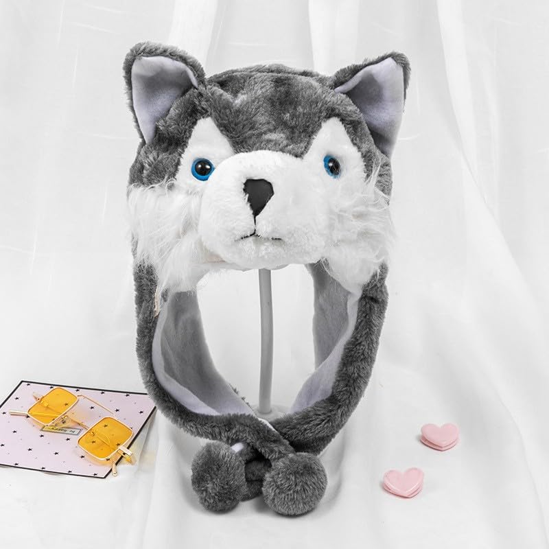 Jixin4you Animal Hat, New Year's Gift, Warm, Christmas, Kigurumi, Cosplay, Halloween, Tiger, Year of the Tiger, Year of the Rabbit, Plush Toy for