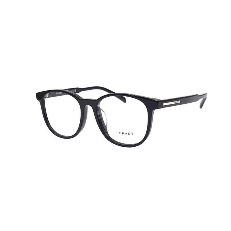 Prada [Available prescriptions] SIGNATURE Series Round Optical Frame Men s Black Black 54 in original box and bag