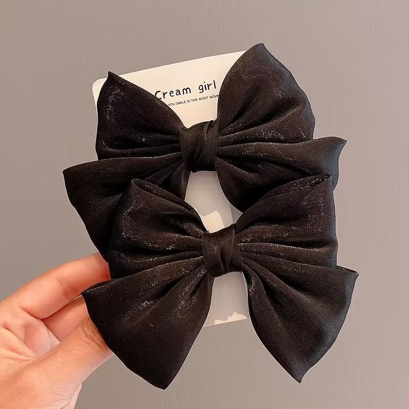 2PCS Korean-Style Baby Bow Hair Clips for Girls Cute Sweet Princess Hairpins Children's Duckbill Hair Accessories