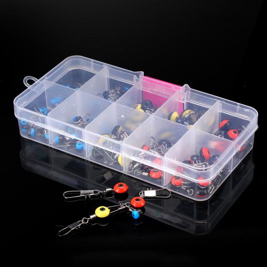 100Pcs Fishing Space Beans with Interlock Snaps Anti-collision Buffer Wire Protector Accessories Fishing