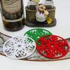 Customized Multi-Size Faux Fur Coasters, Creative Hollow Colorful Heat-Resistant Anti-Slip Felt Cup Mats
