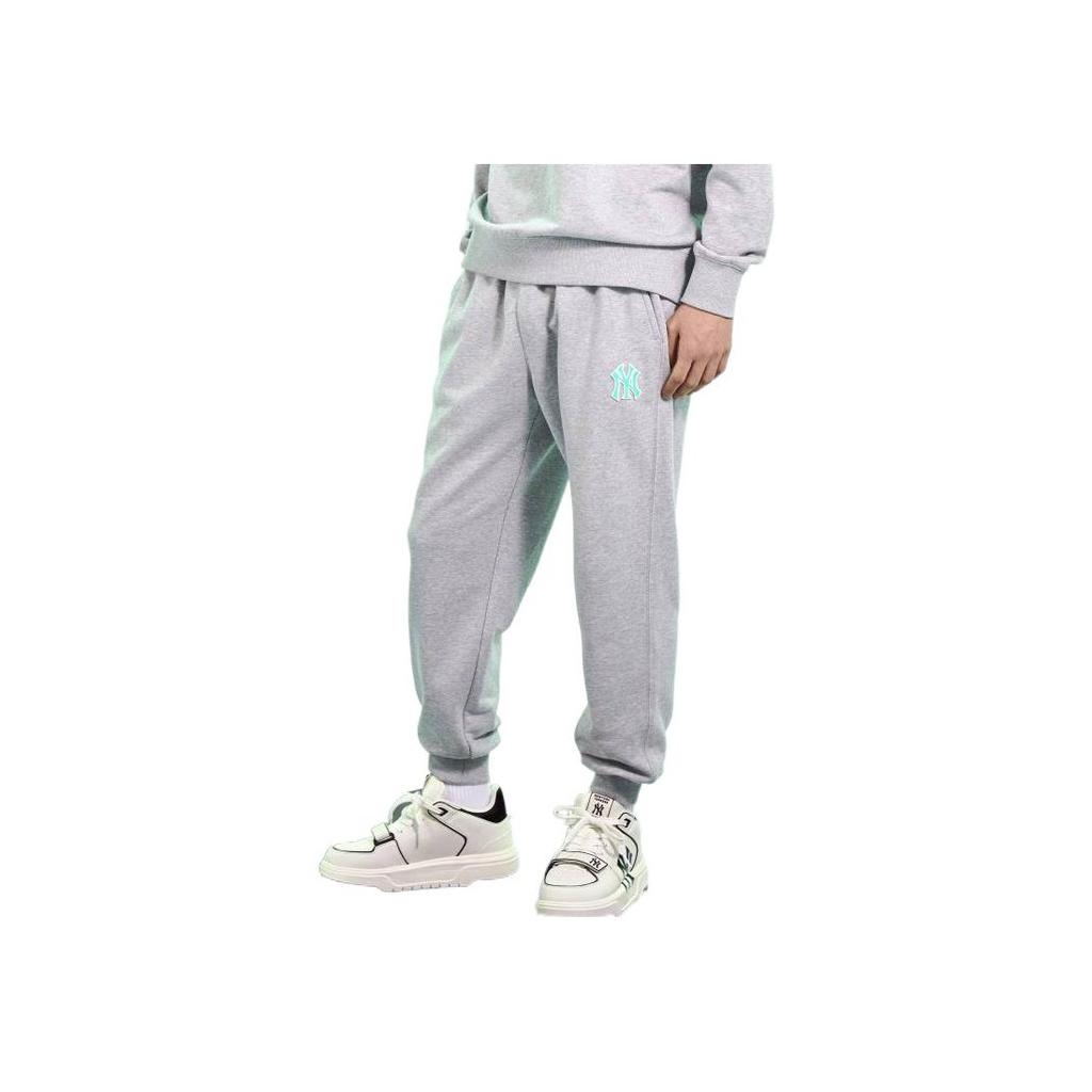 New MLB Knitted Sweatpants Unisex Gray 3APTD0131-50MGS