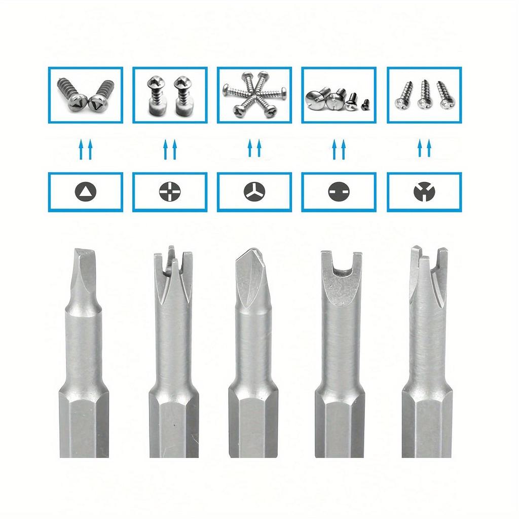 Special Shape Drill Bit Set: Y-shaped, Triangular, Hexagonal, Three-Point Screwdriver Bit for Home Appliances