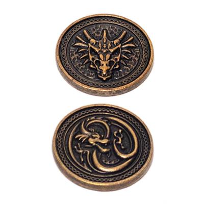 Dragons Copper Metal Coin 1 Piece