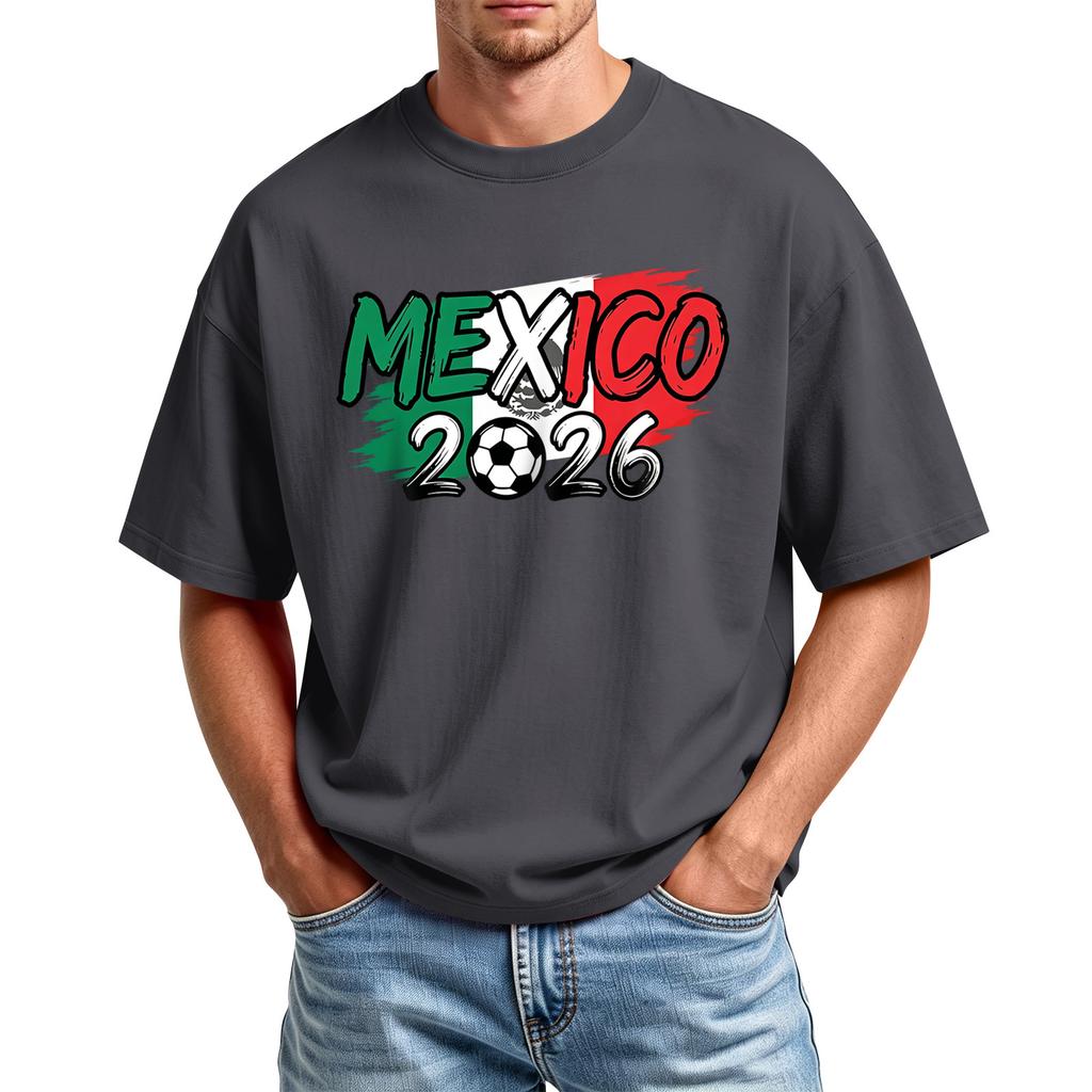 Men's Printed Round Neck T-Shirt Casual Sports Short-Sleeve Top