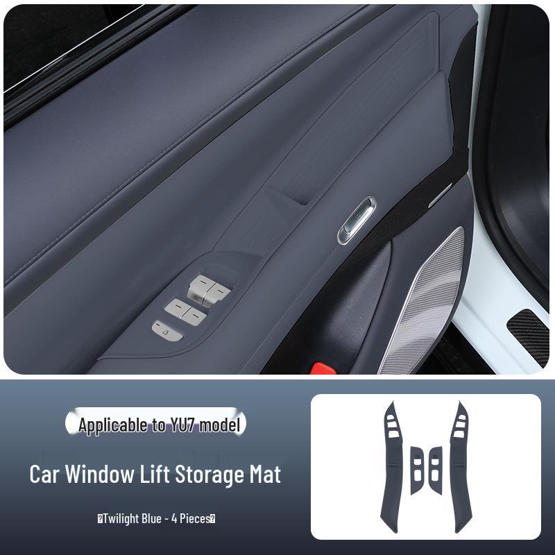 Compatible with 25 Xiaomi YU7 Models: Car Door Window Lift Panel Sticker & Button Frame Pad.