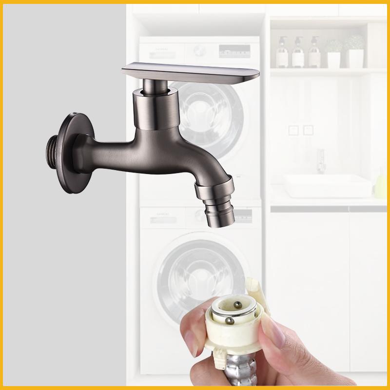 Mosiężny kran do pralki Kran ogrodowy zewnętrzny Szczotkowane złoto Montowany na ścianie G1/2 Kran do basenu na mopa Kran tylko do zimnej wody