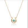 Used K10 Necklace HORSESHOE EMERALD NECKLACE(May)
