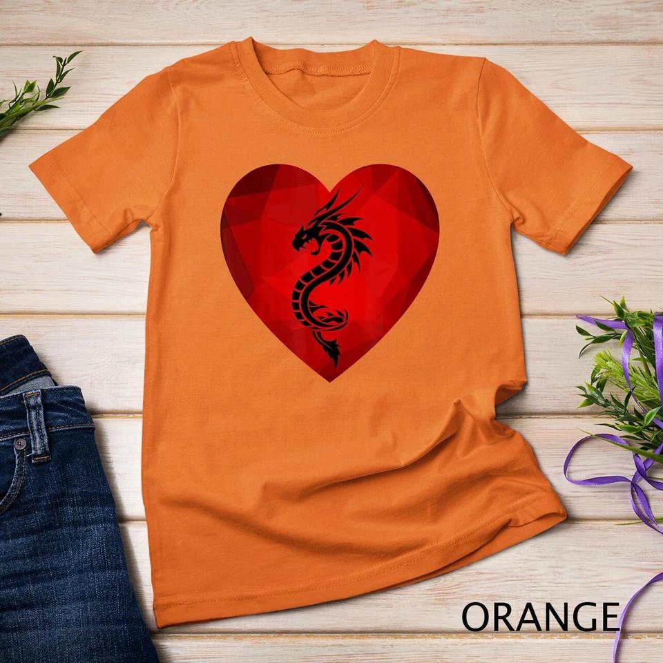 Dragon Valentines Day Heart Women Dragon Lover valentine T-Shirt Unisex 7