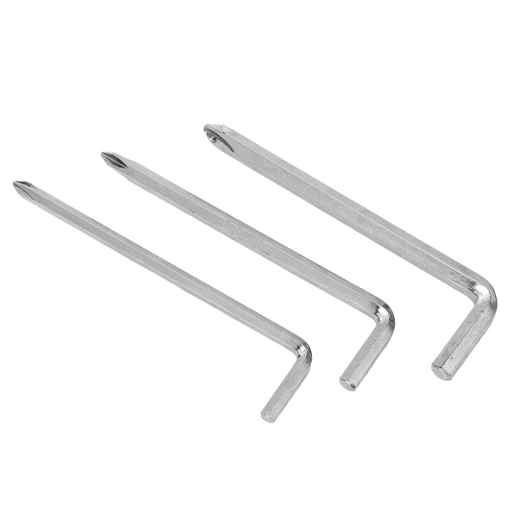 3Pcs Dual Purpose Screwdriver Set L Type Hex Cross Head Steel Simple Hardware Hand Tools
