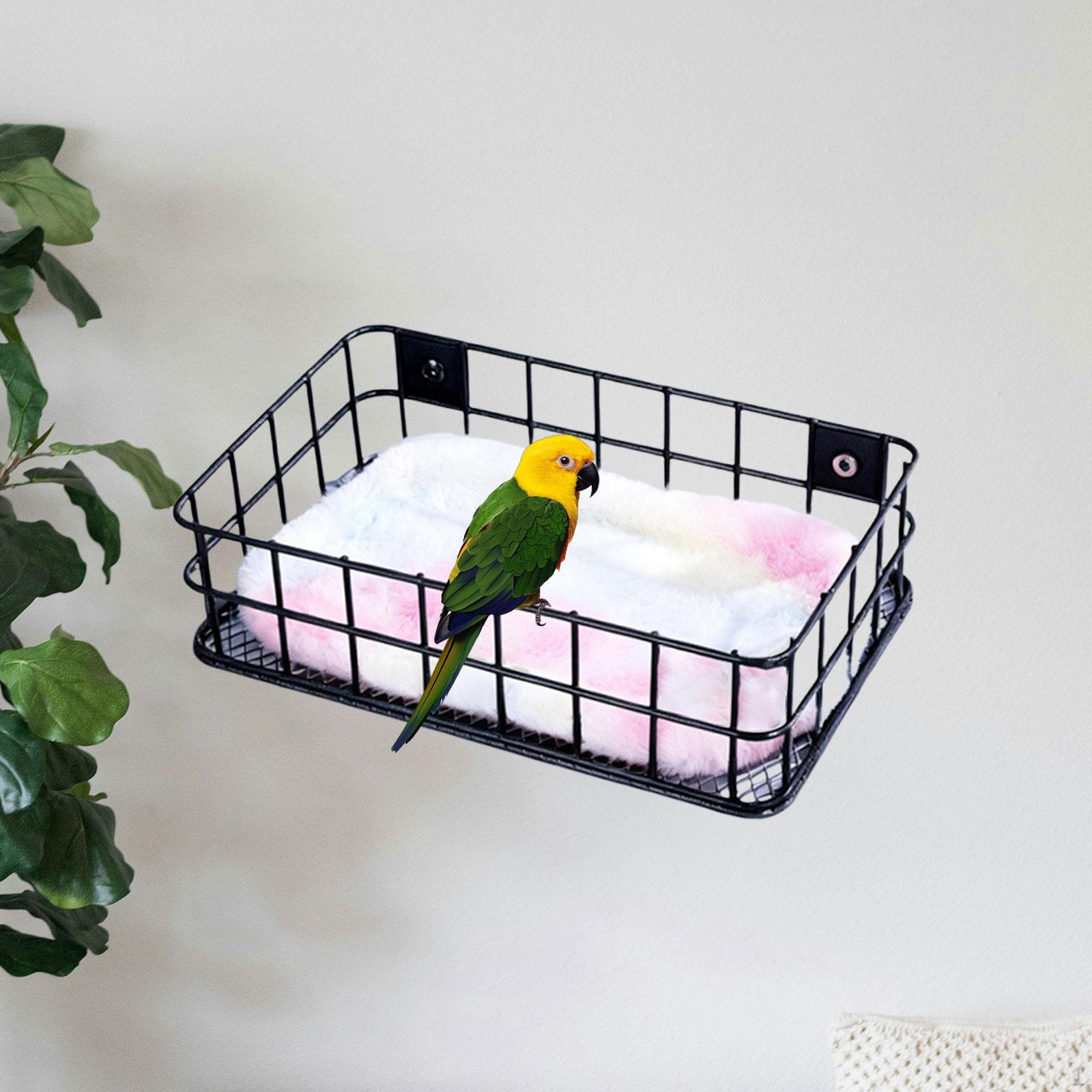 

Bird Perch Rest Stand Easy to Install Climbing Toy Cage Accessory Wire for Parakeets Cockatiels чёрный