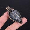 Shungite Pendant, 999 Copper Wire Wrapped Gemstone Jewelry, Handmade Pendant, For Thanksgiving
