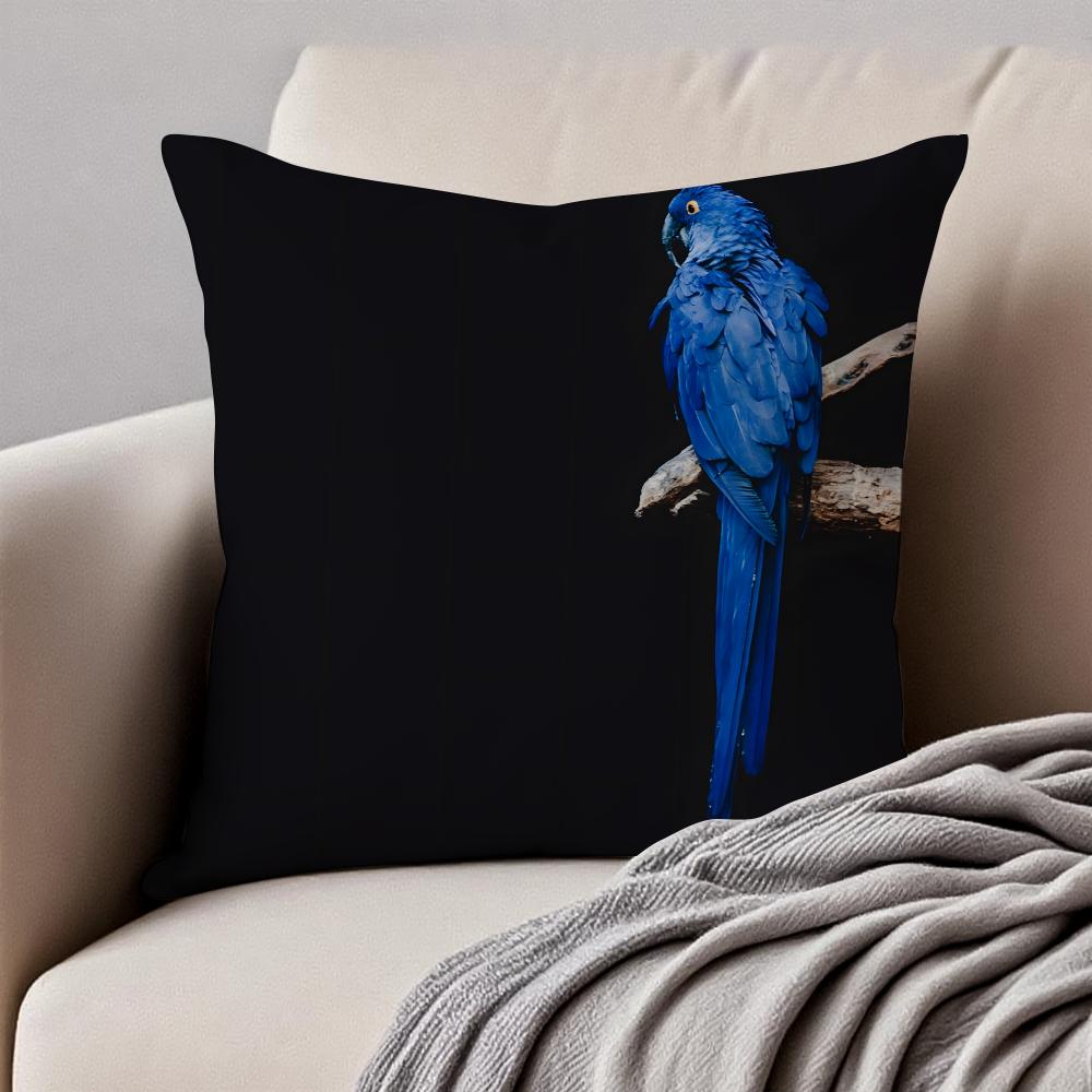 Vivid Photographs of Flying Birds Cushion Cover Pillowcase Antidustmite Invisible Zipper Short Plush Sofa Cushion