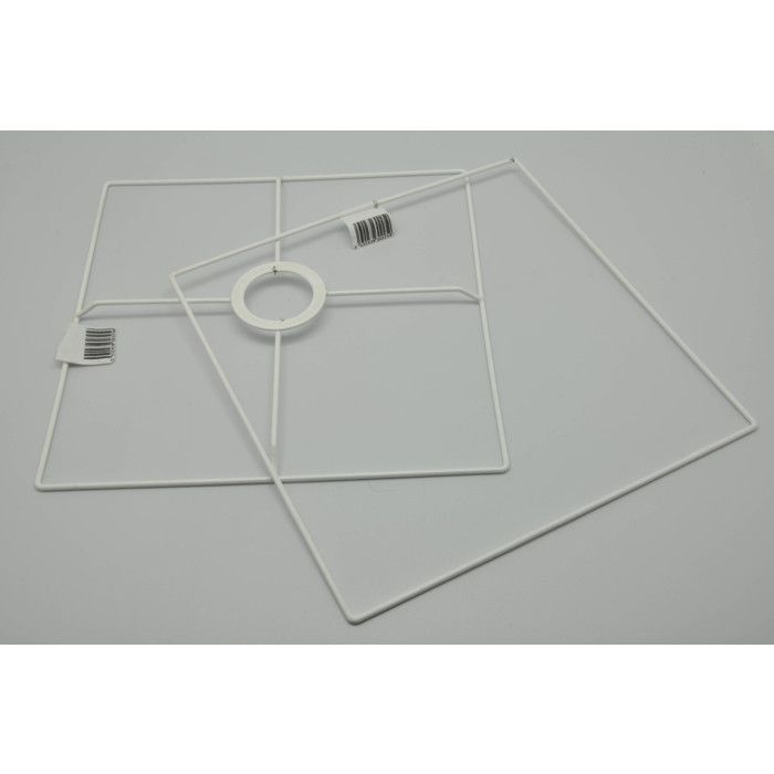 Ens. Abat-jour Suspension pyramide base carrée 20-30 cm