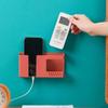1PC Wall-Mounted Remote Control Storage Box Rack Non-Punching for TV Air Conditioning Mobile Phone Charging Organizer Cup Holders 5