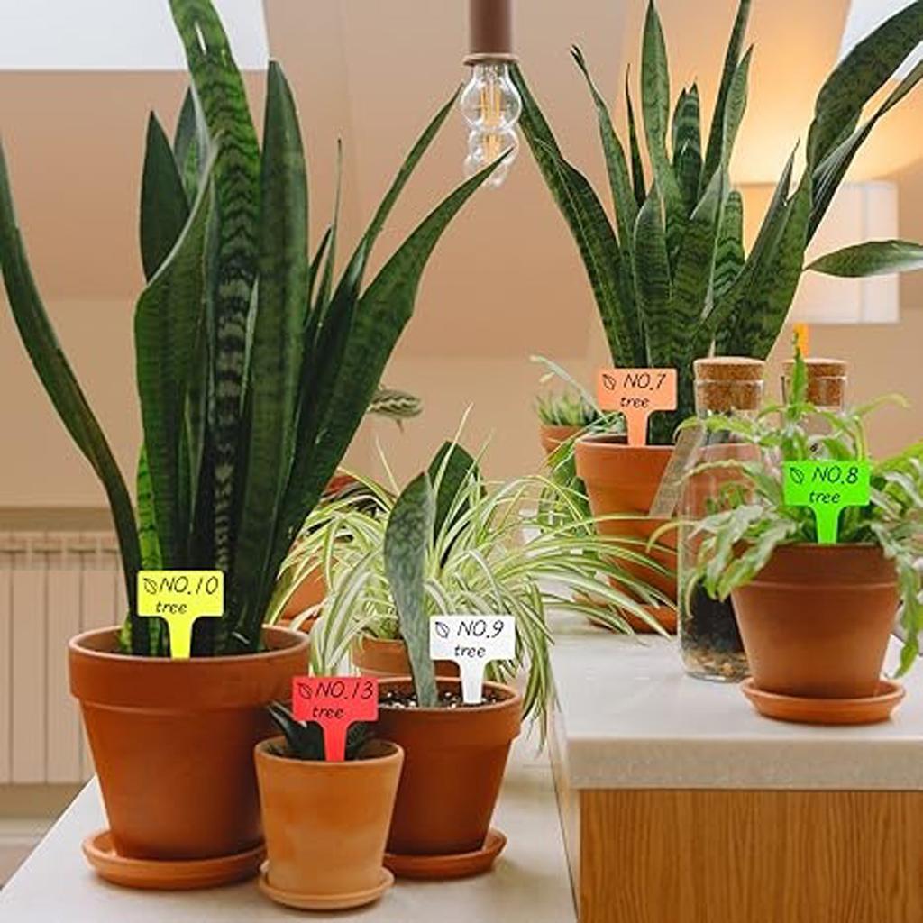Etiquetas de Planta de Plástico Duraderas Impermeables Señales Marcadoras de Jardín para Maceta de Plántula Hierba Flor Verdura Identificación