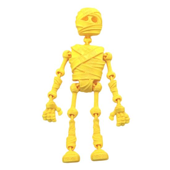 Halloween Skeleton Refrigerator Magnet 3D Printed Poseable Skeleton Figurine with Movable Joints Articulated Skeleton Fridge Magnetic Decoration