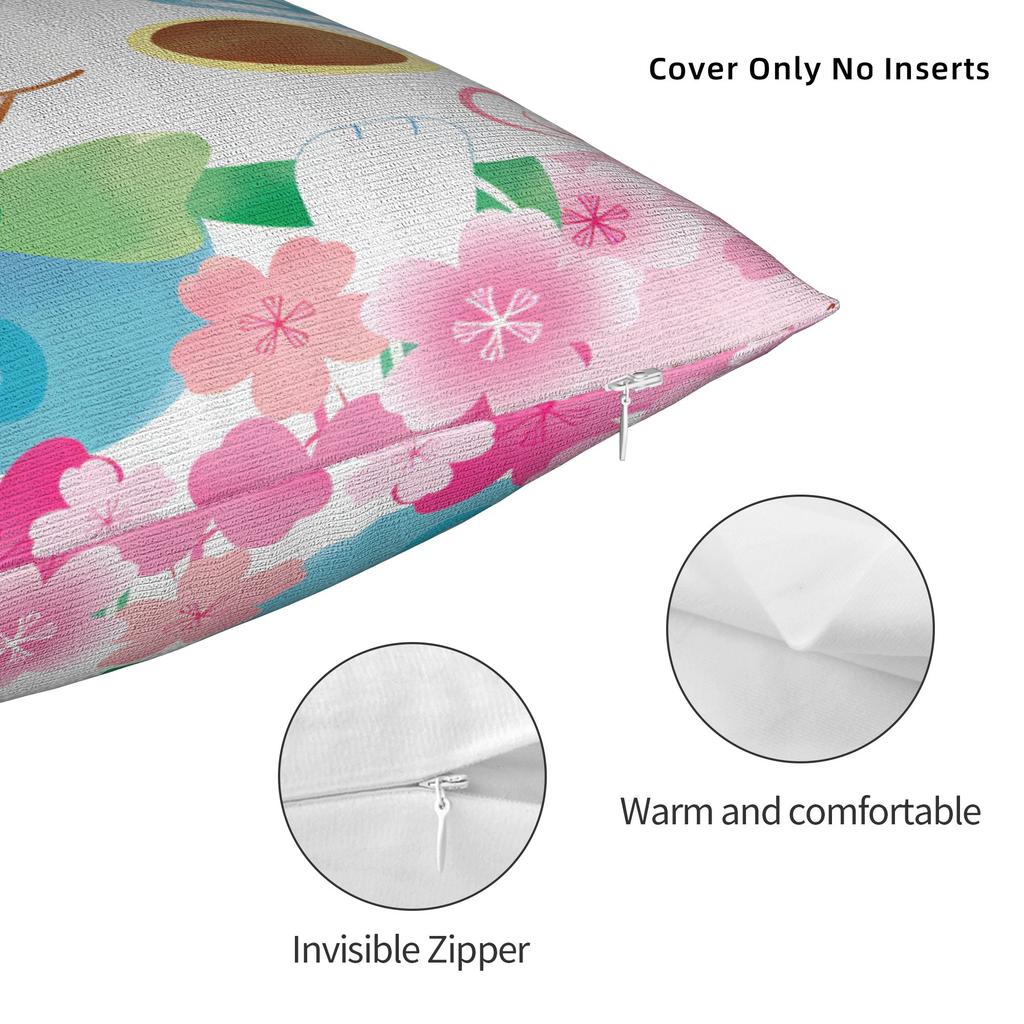 Anime Yokai Cute Watch Maple Pillow Case Comfy Pillow Cover Cute Funny Cushion Cover For Wedding Party Home Decor