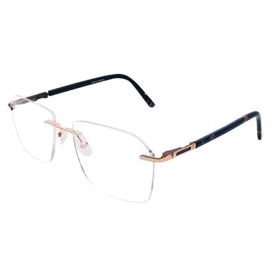 RSINC Rimless frame/eyeglass/Spectacle Metal, For Men And Women,  Telegram Gold Brown 90041 53-17-138 (IB-12) N2 Telegram