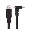 Xiwai 30cm Angle Extension Cable with Dual Screw Locking for Standard USB 90 Degree for Cameras Down-Up USB-C 3.0, Angled,