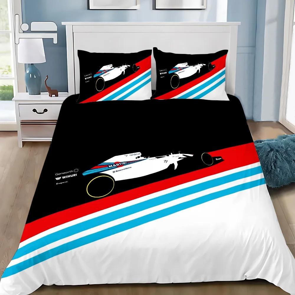 Exquisite 3D Racing Martini Streifen Tapete Autos Digitaldruck Bettwäsche Set Bettbezug Steppdecke Bett Mädchen Jungen Geschenk