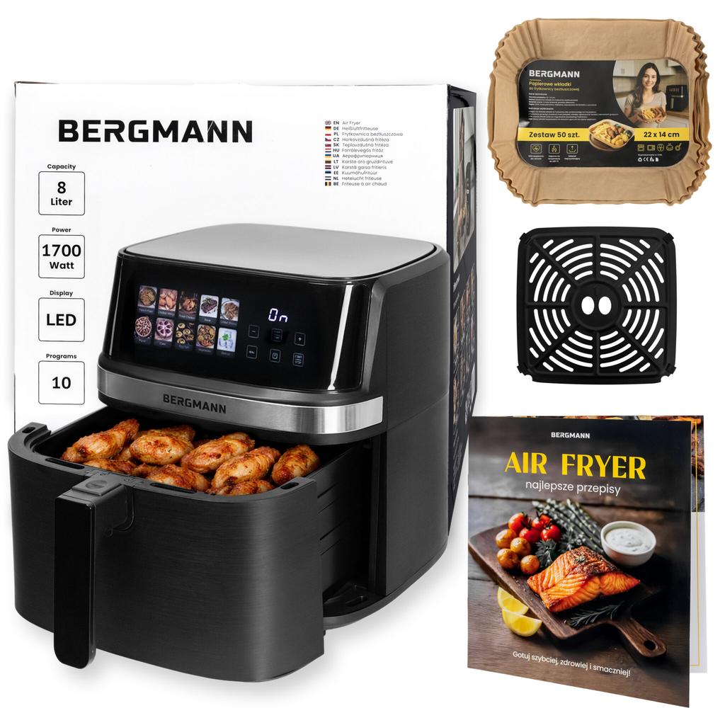 BERGMANN YI 8L 1700W 1-compartment Air Fryer Book N