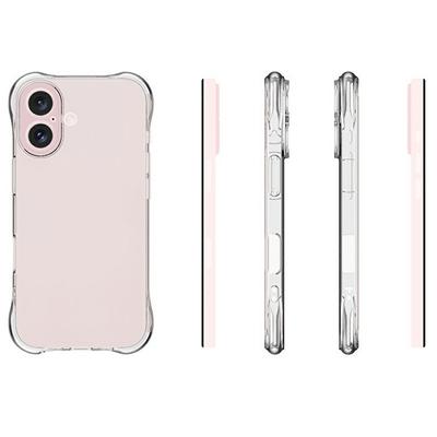 Coque transparente antichoc en TPU pour iPhone 16, épaisseur 2,0 mm