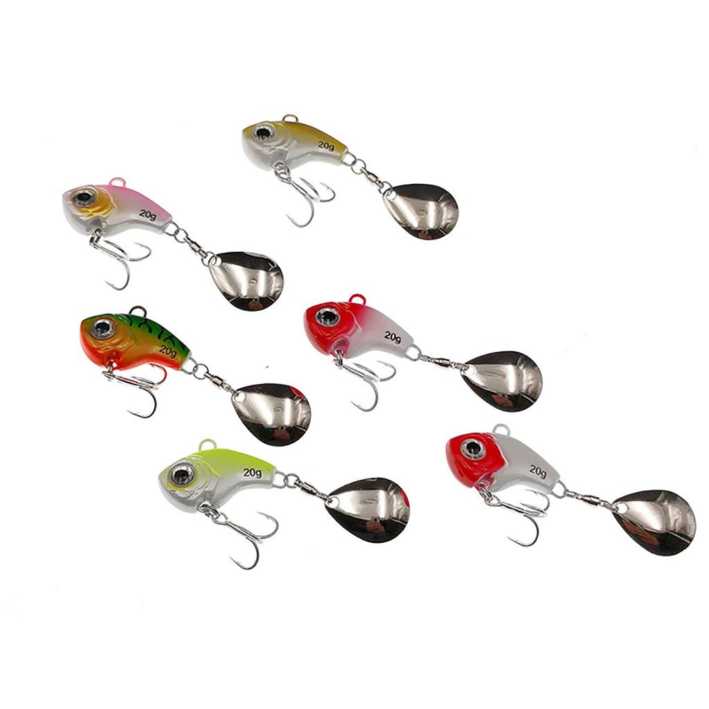 Metal Vib Fishing Lures With Spinner Blade Super Long Casting Fake Baits For Freshwater Saltwater