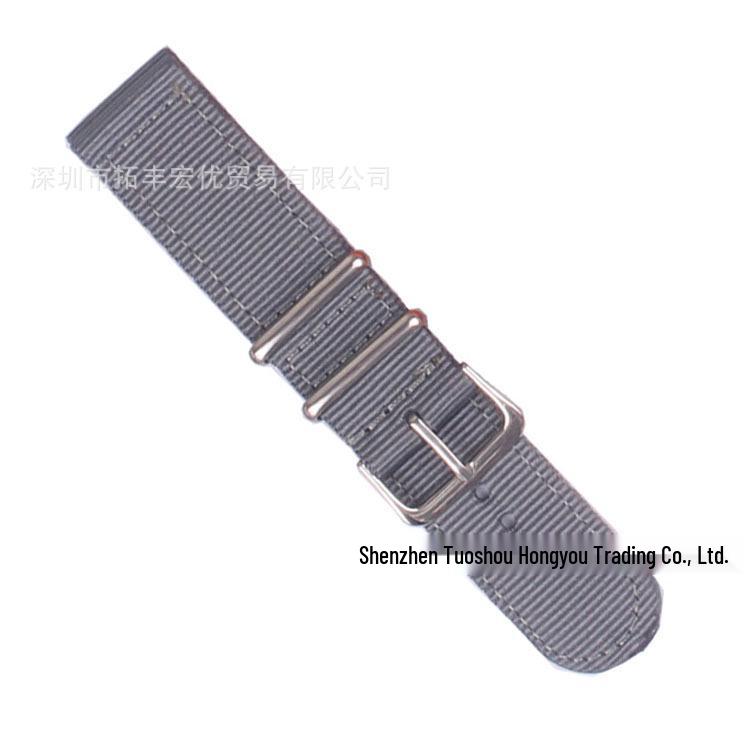 Regnbuefarget klokkereim i lerret og nylon i koreansk stil (18/20/22/24 mm) for Apple Watch
