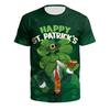 Casual Crew Neck 3D Digital Printing T-Shirt Irish St. Patrick's Day Clothing Printing Men's and Women's Short Sleeves