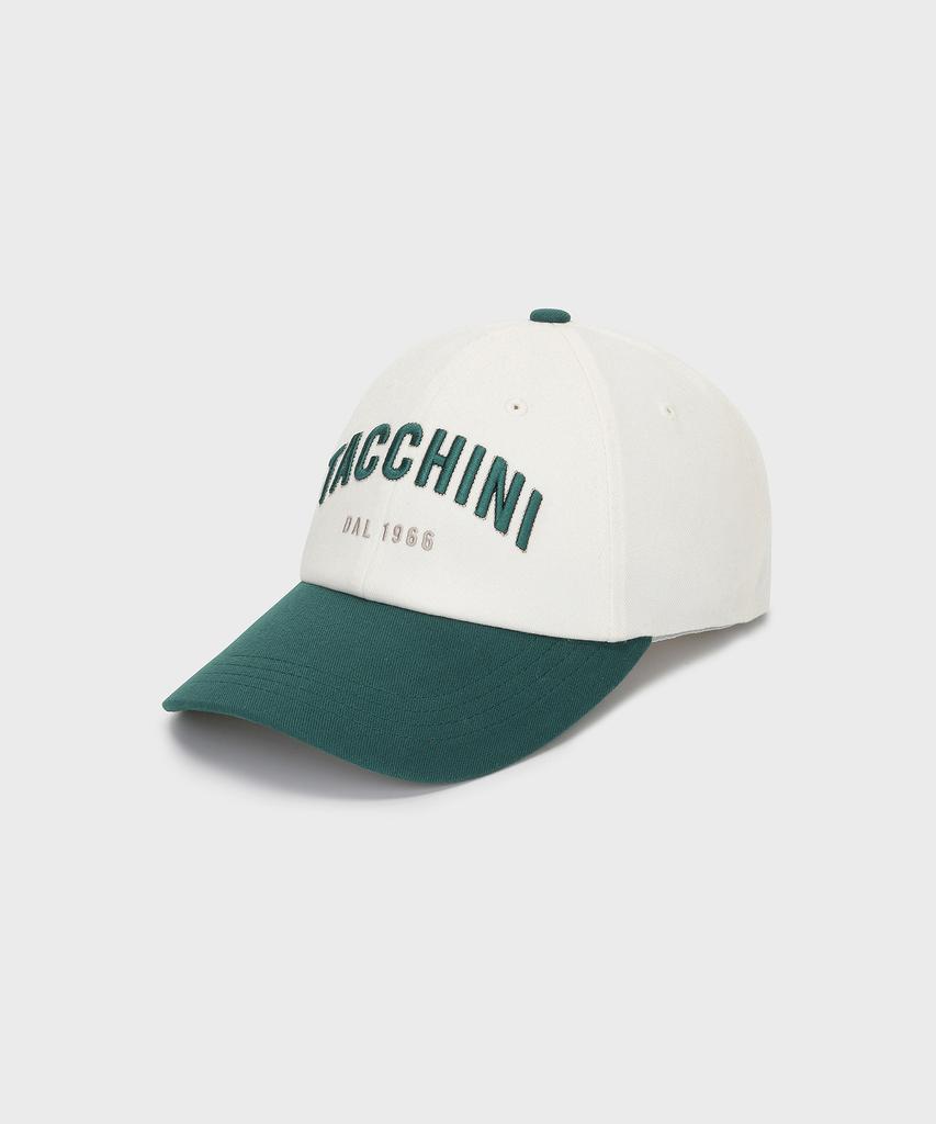 SERGIO TACCHINI U Lettering Cotton-Like Ball Cap (D.Green)