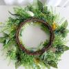 Beautiful Easters Eggs Wreath Colorful Artificial Flower Garlands Decoration for Spring Home Door and Porch Decors