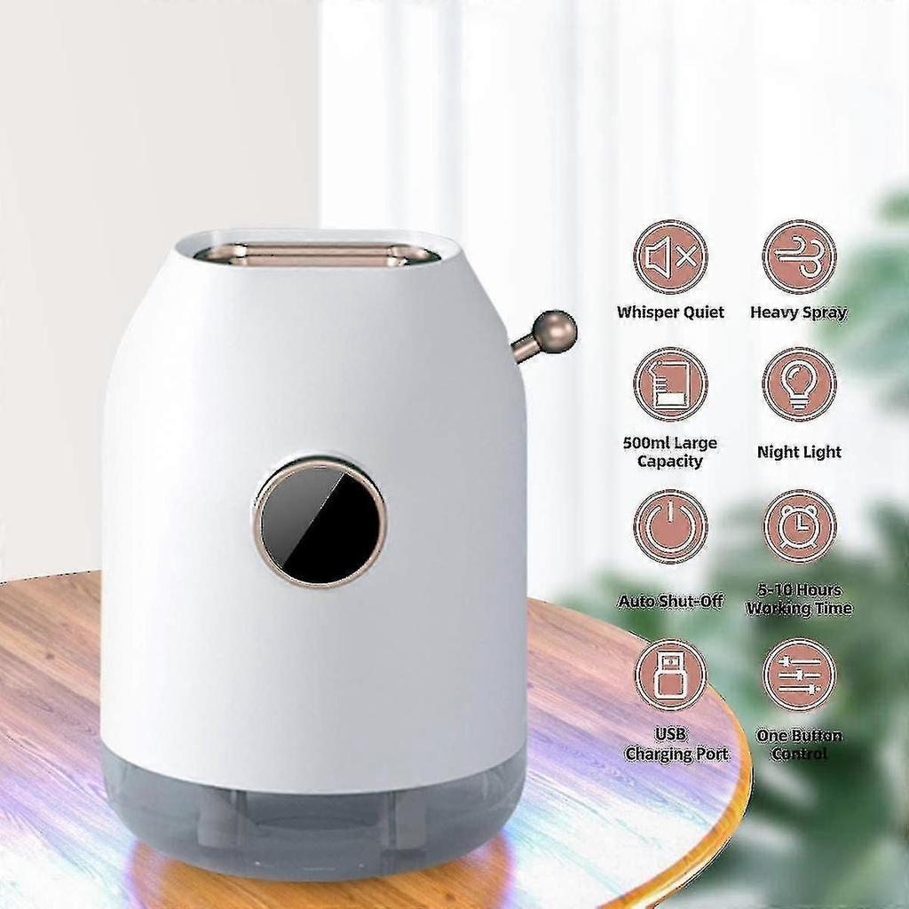 Indoor 500ml Cool Mist Humidifier for Plants, Desktop Double Spray Humidifier for Bedroom