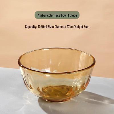 Wuhe Amber Glass High-Temperature Resistant Salad & Noodle Bowl