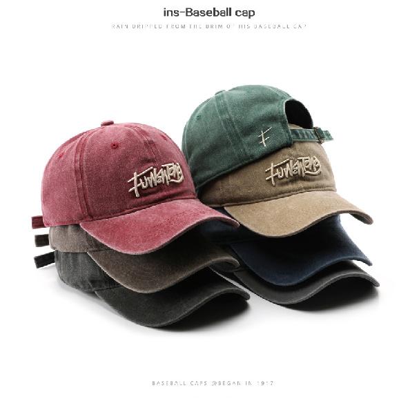 Women's Washed Letter Embroidered Baseball Cap Outdoor Men's Sun Protection Sun Hat Baseball Cap