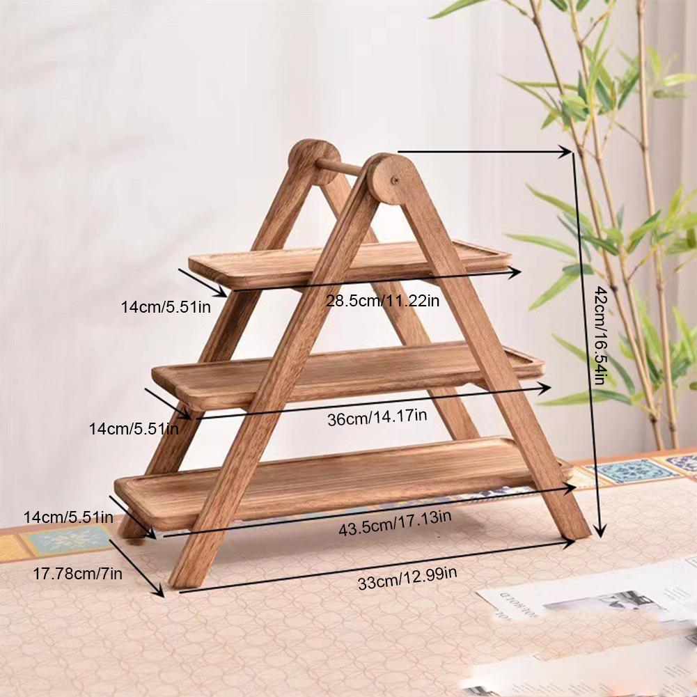2 шт. Деревянный сервировочный поднос 3-уровневая сервировочная стойка Многофункциональная прямоугольная сервировочная стойка Многоуровневая подставка для кексов для свадебной вечеринки