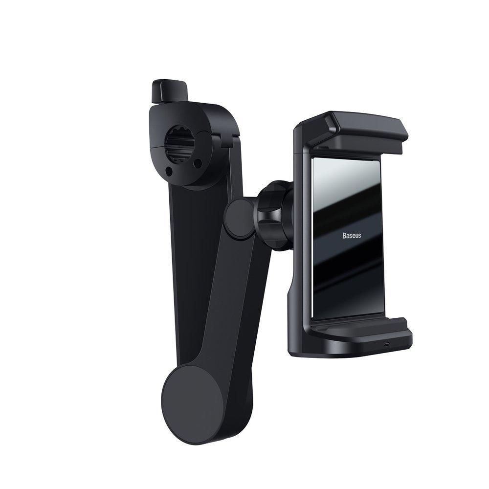 Baseus 15W Qi Wireless Charging Car Headrest Phone Mount - Black (Model WXHZ-01)