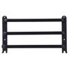 Bathroom Wall Towel Rack, Metal, Black + Hooks, 40 Cm