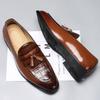 Modisch Trendige Neue Quasten-Loafer Neue Herren Alligator Muster Lackschuhe Designer Formell Hochzeitskleid Heimkehr Schuhe
